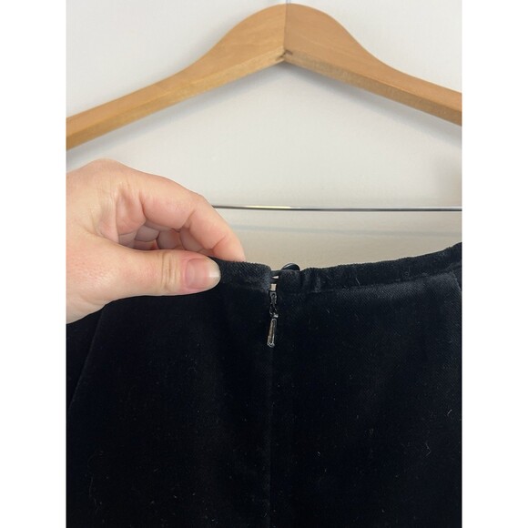 Vintage Laura Ashley Long Black Velvet Maxi Skirt - Picture 5 of 7